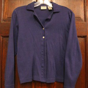 XS L.L. Bean Blue Cardigan Sweater (read below!)